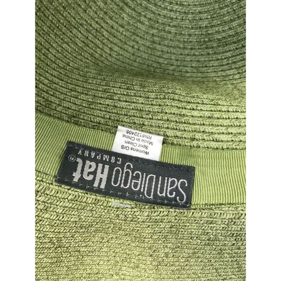 SAN DIEGO HAT CO Green SUN HAT One Size 4" BRIM Band Packable - Picture 6 of 7